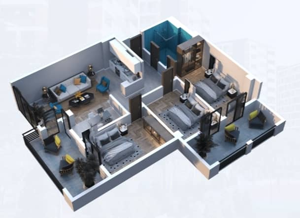 4-комн, 122.7 м²