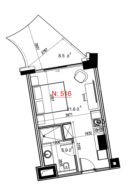 {{roomApartmentOrStudio}}, 36 м², 5 этаж в ЖК "Next Collection"