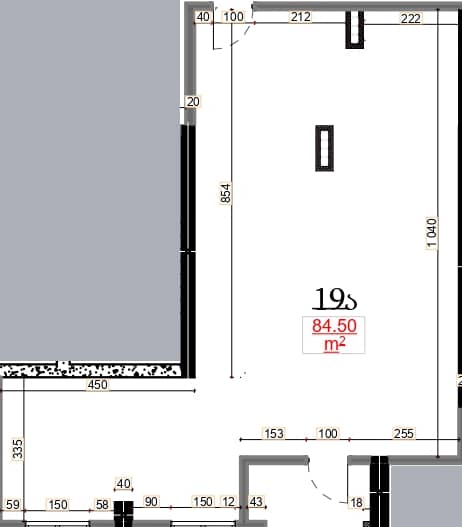 2-room, 84.5 m², Floor 2