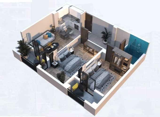 3-комн, 74.5 м²