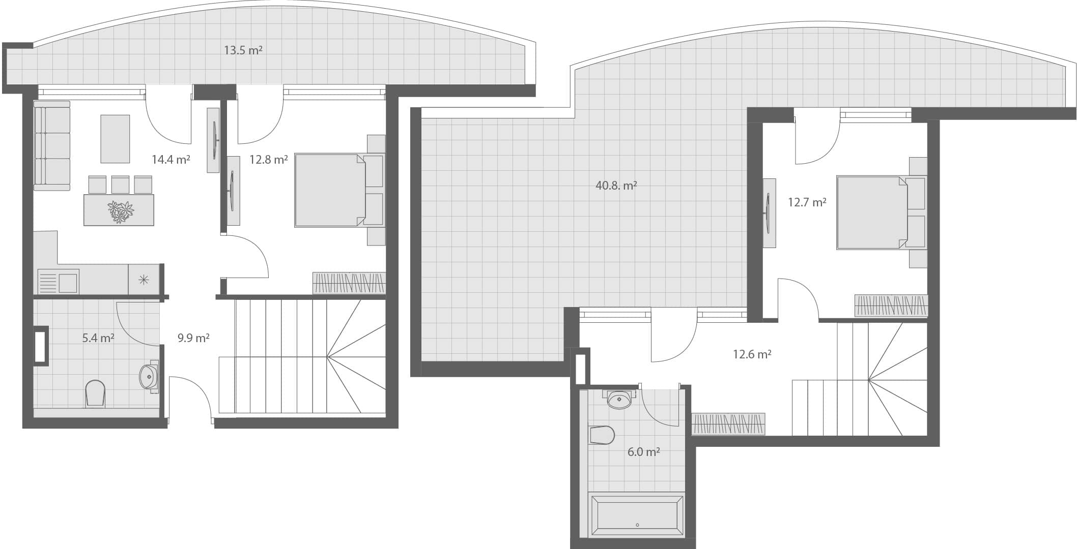 3-комн, 128 м², этаж 4