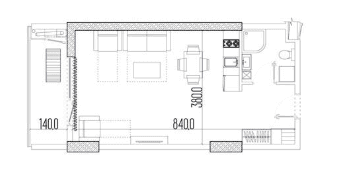 {{roomApartmentOrStudio}}, 37 м², 33 этаж в ЖК "Intourist Residence"
