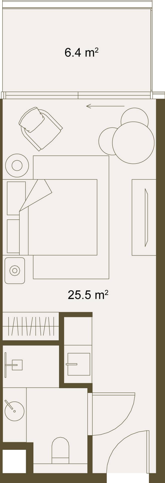Студия, 31.2 м², этаж 2