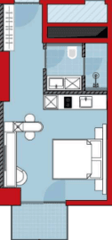 一居室, 41.5 m²