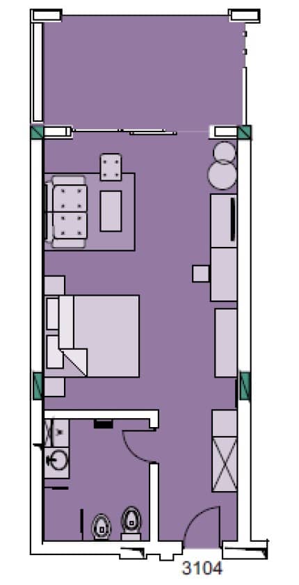 {{roomApartmentOrStudio}}, 51.1 м², 1 этаж в ЖК "Dreamland Oasis"