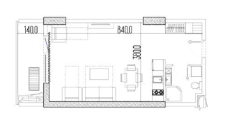 {{roomApartmentOrStudio}}, 37 მ², 0 სართული, Intourist Residence ბათუმში