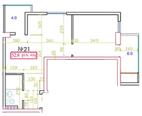 {{roomApartmentOrStudio}}, 52.8 m², 4 floor, Sea Level in Batumi