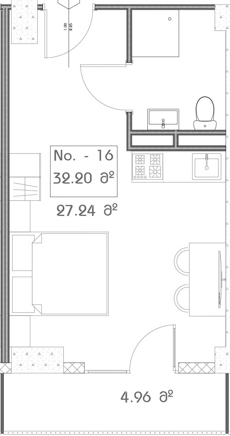 {{roomApartmentOrStudio}}, 32.2 m², 16 floor, Mardi Aquapark Wellness Resort in Batumi