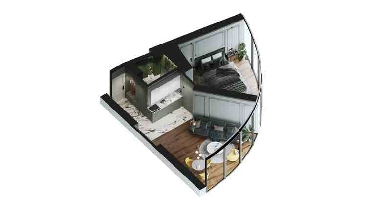{{roomApartmentOrStudio}}, 61.3 მ², 6 სართული, Panorama ბათუმში