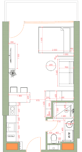 Студия, 34.7 м², из 9