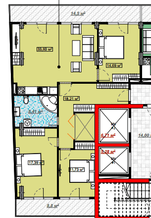 4-комн, 130.4 м², этаж 17