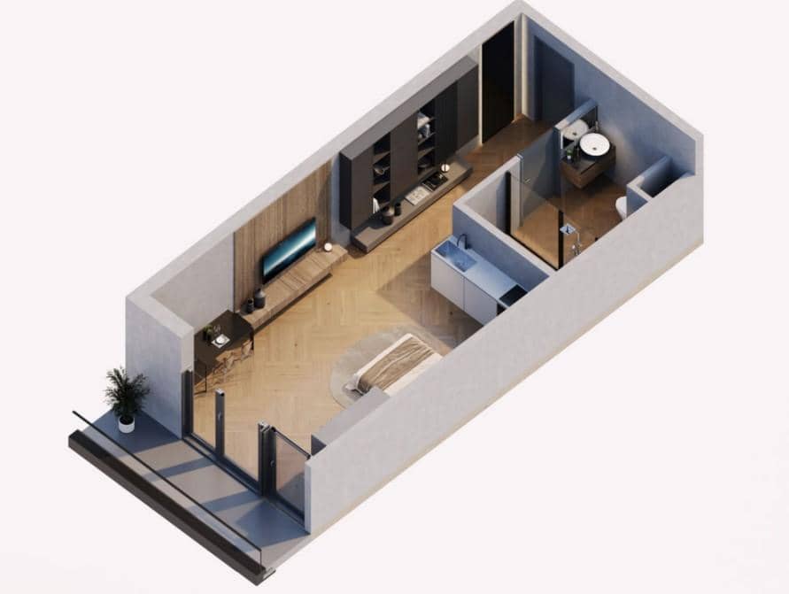 Студия, 47 м²
