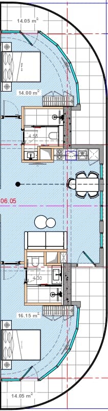 2-ოთახიანი, 105 მ²
