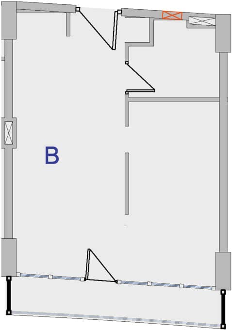 1-комн, 43.5 м², этаж 9