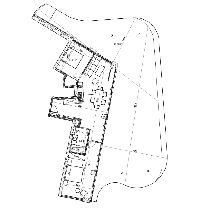 2-комн., 133.3 м²