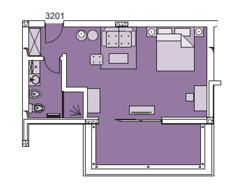{{roomApartmentOrStudio}}, 47.7 м², 3 этаж в ЖК "Dreamland Oasis"