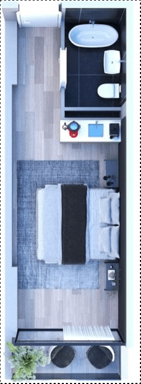 1-room, 30.3 m², Floor 29