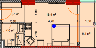 {{roomApartmentOrStudio}}, 32.7 m², 2 floor, Lagoon Resort in Batumi