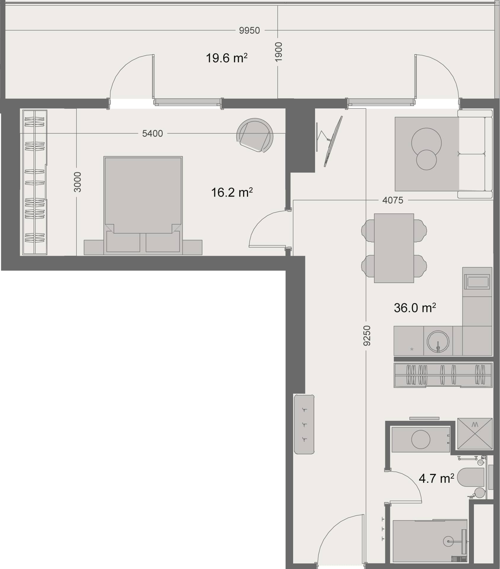 1-комн, 71.8 м², этаж 4