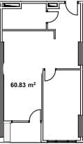 {{roomApartmentOrStudio}}, 60.83 m², 11 floor, STATUS HOUSE in Batumi