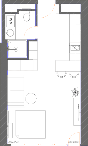 Студия, 33.3 м², этаж 34