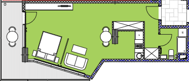 {{roomApartmentOrStudio}}, 56.45 m², 6 floor, Palm Residence in Batumi