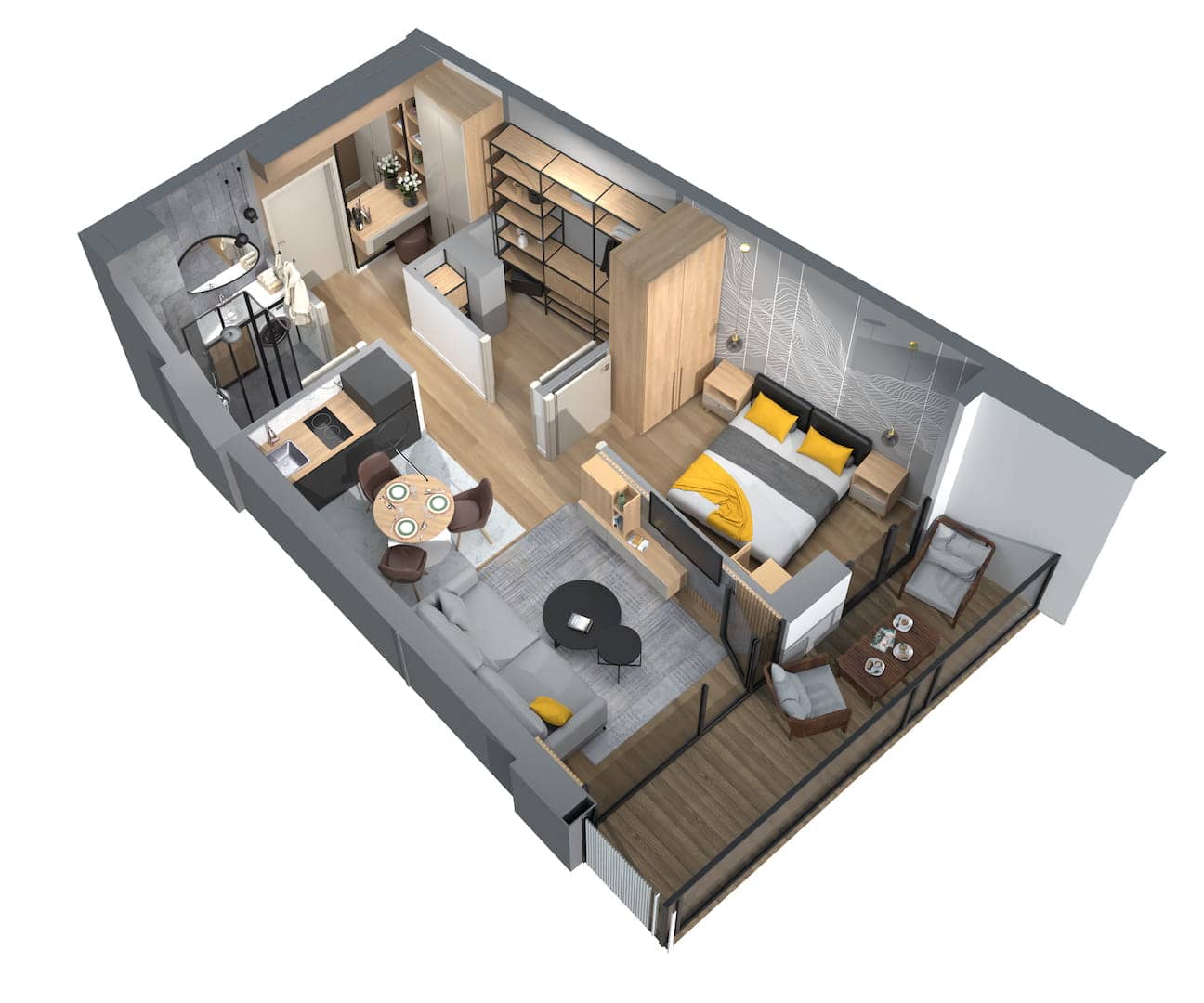 2-room, 52.2 m²