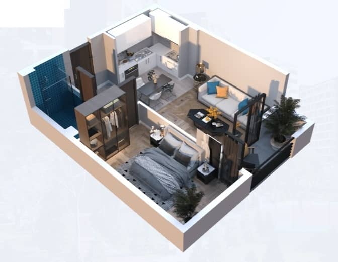 2-комн, 70.4 м²