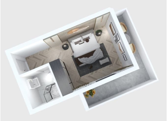 Студия, 33.4 м², 4 этаж в ЖК "Sfero Garden"