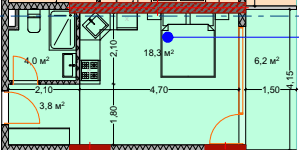 studio, 33.4 m², 5 floor in "Lagoon Resort"