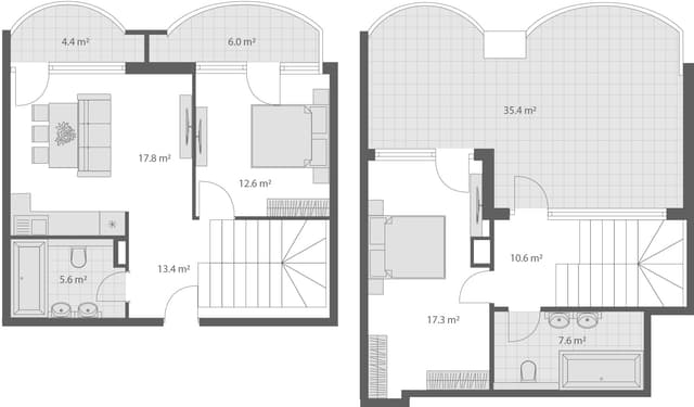 3-bedroom apartment, 130.7 m², 4 floor in "Wyndham Grand Family Club"