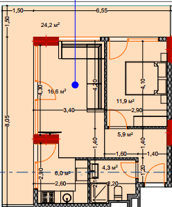 2-комнатная квартира, 72.4 м², 7 этаж в ЖК "Lagoon Resort"
