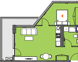 1-комнатная квартира, 54.61 м², 14 этаж в ЖК "Palm Residence"