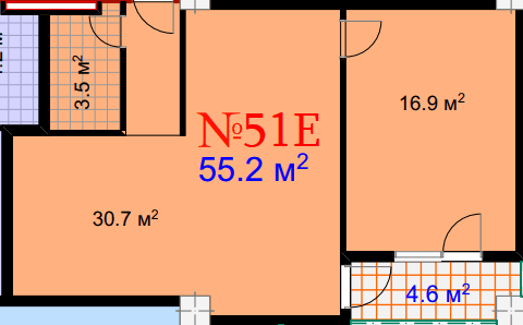 1-комнатная квартира, 59.8 м², 16 этаж в ЖК "Mardi City Center"