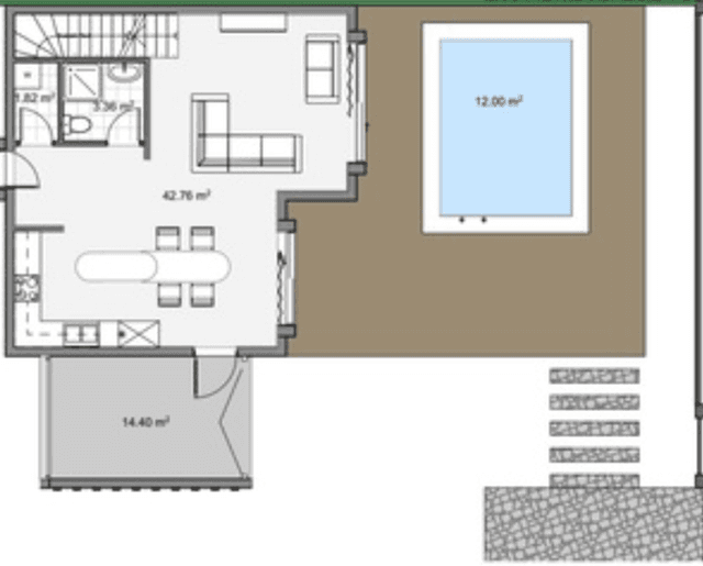 2-комнатная квартира, 145.4 м², 1 этаж в ЖК "Villa Park"
