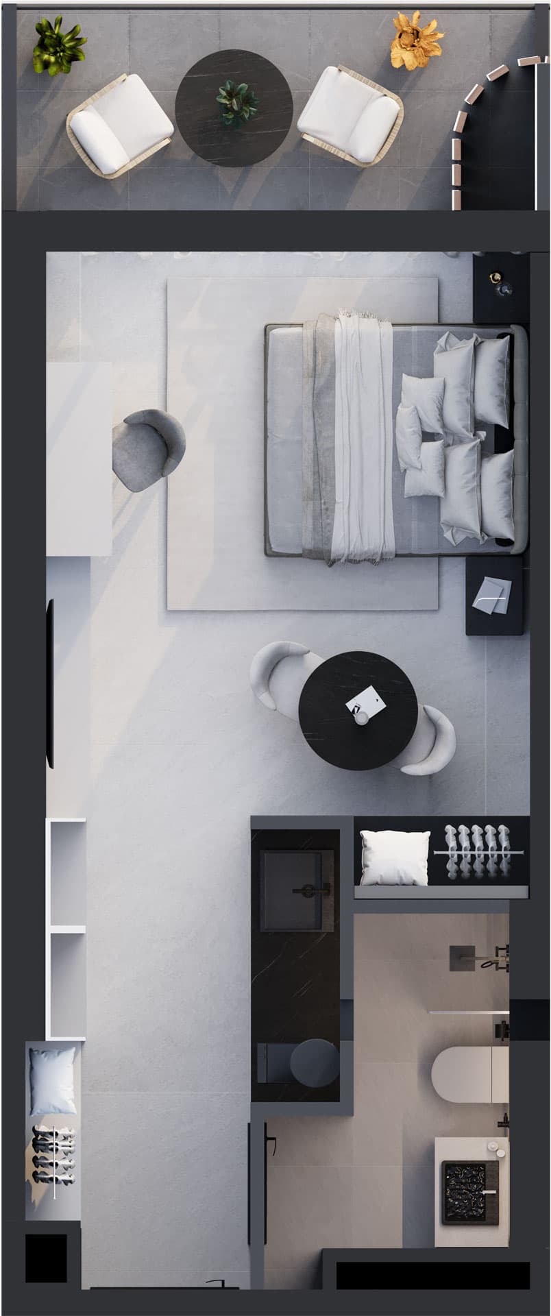 1-bedroom apartment, 34.3 m², 16 floor, Montemar in Batumi