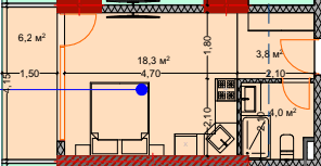studio, 33.4 m², 7 floor in "Lagoon Resort"
