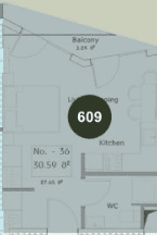 Студия, 30.59 м², 6 этаж в ЖК "Mardi Hills"