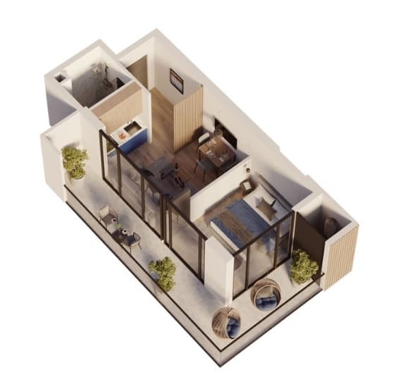 2-комнатная квартира, 50.7 м², 10 этаж в ЖК "Sea Hills"