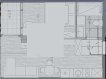 1-bedroom apartment, 33.8 m², 9 floor in "Novotel Living"