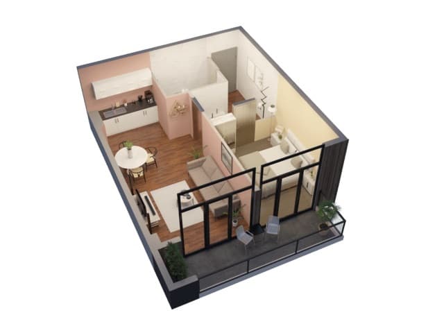 2-комнатная квартира, 54.7 м², 10 этаж в ЖК "Comfort House"