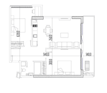 3-комнатная квартира, 73.8 м², 22 этаж в ЖК "Intourist Residence"