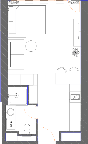 studio, 34.88 m², 26 floor in "7th Heaven Residence"