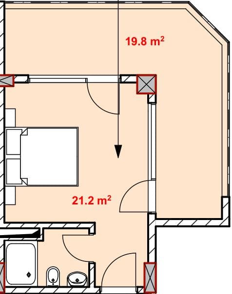 Студия, 40.9 м², 10 этаж в ЖК "Green Side Gonio"