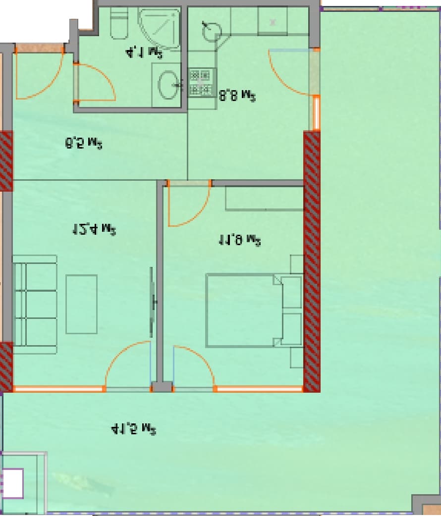 1-bedroom apartment, 87.3 m², 16 floor, Horizon Grand Residence in Batumi