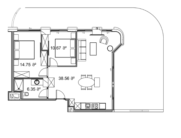 2-bedroom apartment, 135.09 m², 4 floor in "Next Collection"
