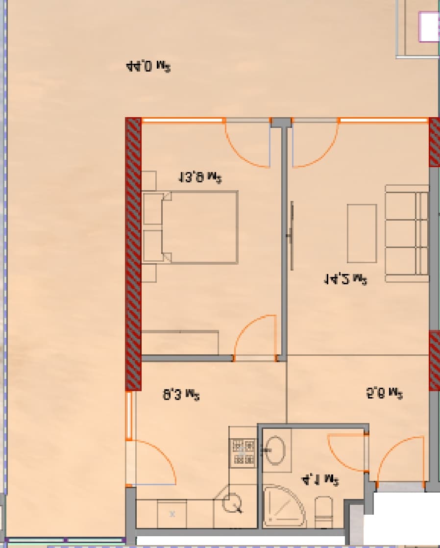 1-bedroom apartment, 93.4 m², 22 floor, Horizon Grand Residence in Batumi
