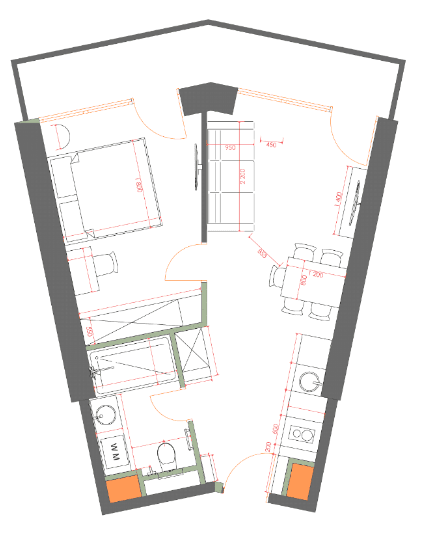 1-комнатная квартира, 49.63 м², 28 этаж в ЖК "7th Heaven Residence"