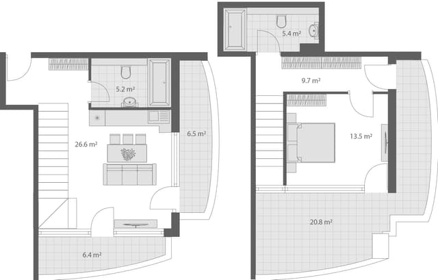 2-bedroom apartment, 93.8 m², 4 floor in "Wyndham Grand Family Club"