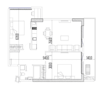 3-комнатная квартира, 73.8 м², 19 этаж в ЖК "Intourist Residence"